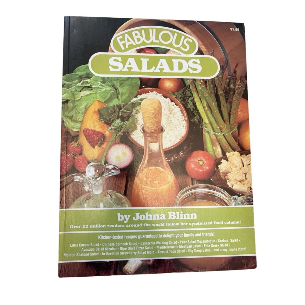Fabulous - Salad Recipes by Johna Blinn - Paperback Cookbook Vintage